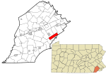 Chester County Pennsylvania incorporated and unincorporated areas Westtown highlighted